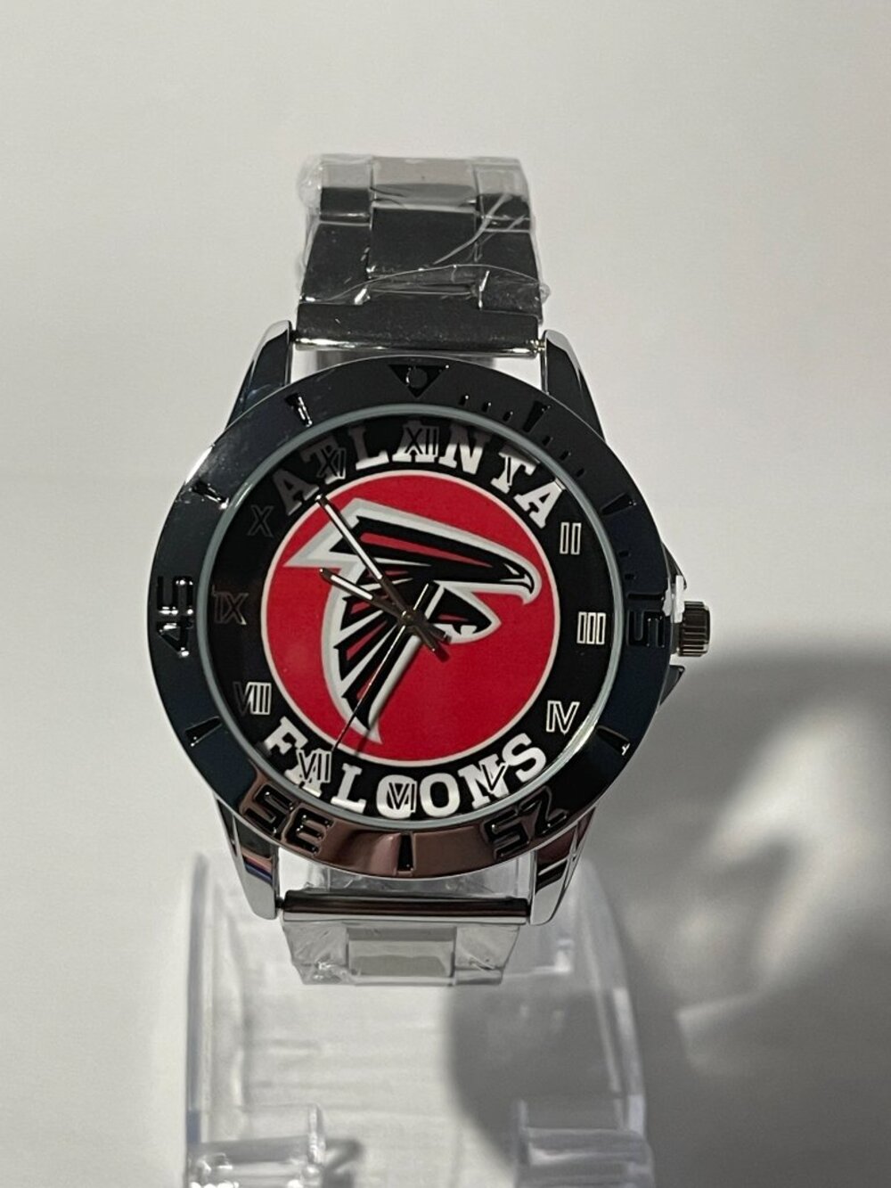 Atlanta Falcons NFL Team Logo Men's Stainless-Steel Silver Watch NEW